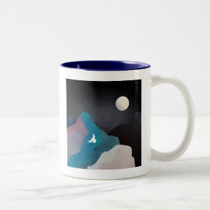 Tasse 2 Couleurs Paysage d'oiseau de montagne