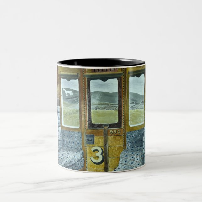 Tasse 2 Couleurs Paysage du train (par Eric Ravilious) (Centre)