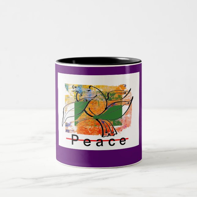 Tasse 2 Couleurs Peace Dove partage son espoir (Centre)