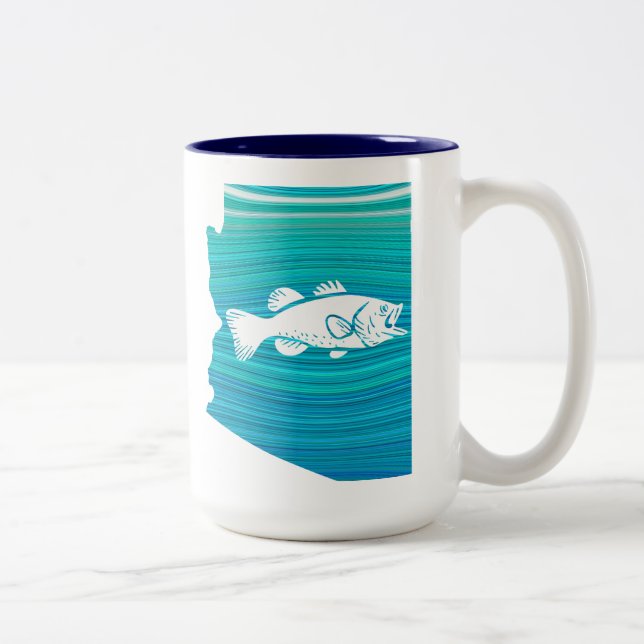 Tasse 2 Couleurs Pêche à la vague de l'Arizona (Droit)