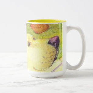 Tasse 2 Couleurs Pêche chien et chat) (de plan rapproché/tasse