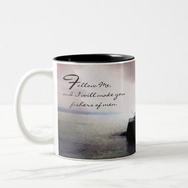 Tasse 2 Couleurs Pêche/collection inspirée de pêcheur (Gauche)