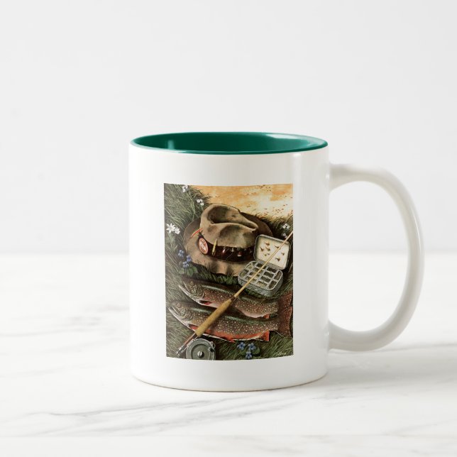 Tasse 2 Couleurs Pêche et vie (Droit)