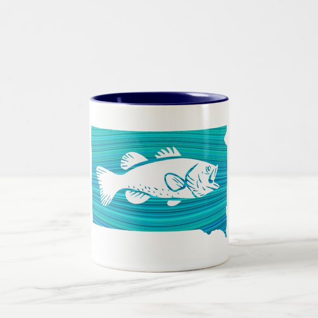 Tasse 2 Couleurs Pêche par vagues du Dakota du Sud (Centre)