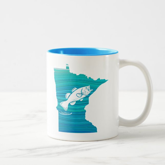 Tasse 2 Couleurs Pêche par vagues du Minnesota (Droit)