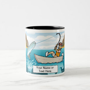 Tasse 2 Couleurs Pêche personnalisée - Dessin féminin