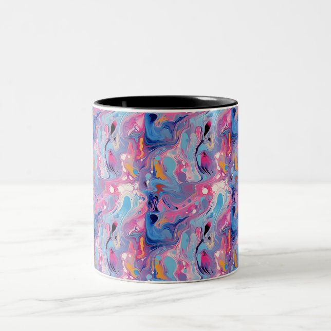 Tasse 2 Couleurs Peinture Abstraite 03 (Centre)