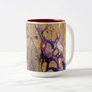 Tasse 2 Couleurs Peinture abstraite violette et or