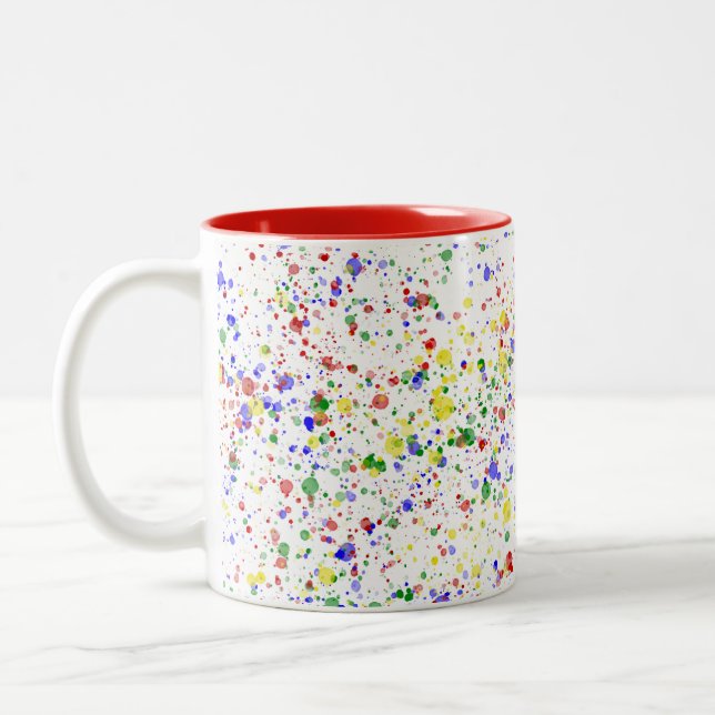Tasse 2 Couleurs Peinture artiste KiniArt découpée (Gauche)