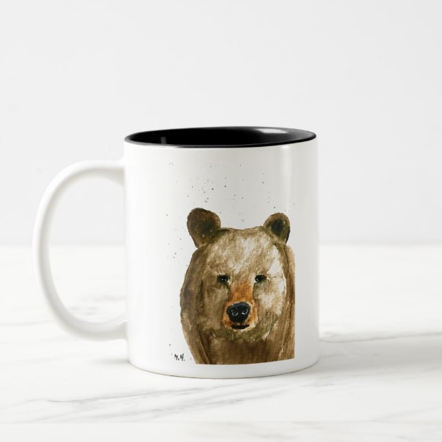 Tasse 2 Couleurs peinture Brown à l'eau de l'ours (Gauche)