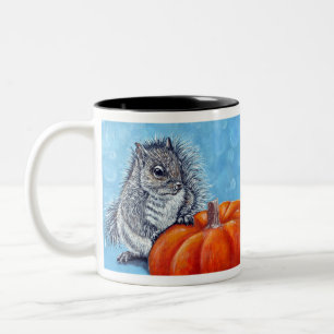Tasse 2 Couleurs Peinture Citrouille écureuil