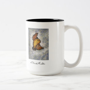 Tasse 2 Couleurs Peinture d'oiseau de Monet-Style de Frida Kahlo