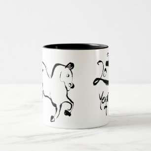 Tasse 2 Couleurs Peinture originale 5 Cheval Nouvel An Chinois 2026