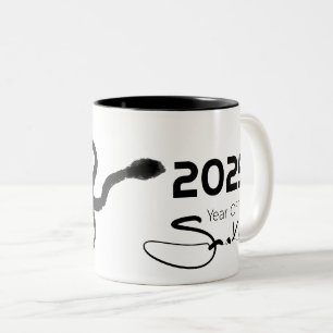 Tasse 2 Couleurs Peinture originale Serpent Nouvel An Chinois 2025