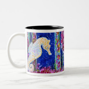 Tasse 2 Couleurs Peinture sur hippocampe
