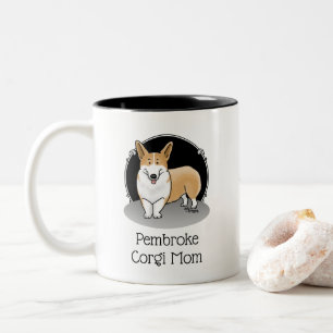 Tasse 2 Couleurs Pembroke Welsh Corgi Maman (rouge 1) Chien Maman M