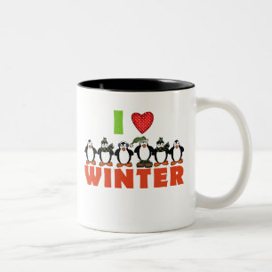 Tasse 2 Couleurs Penguin I Love Winter