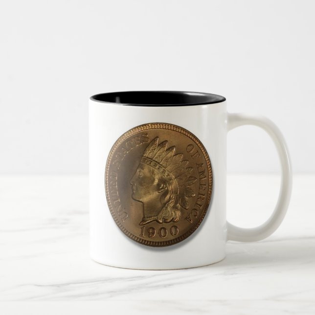 Tasse 2 Couleurs Penny principal de 1900 Indiens (Droit)