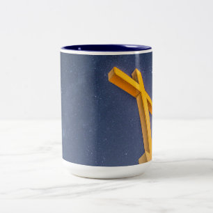 Tasse 2 Couleurs Pensacola Beach Cross avec Voie Lactée