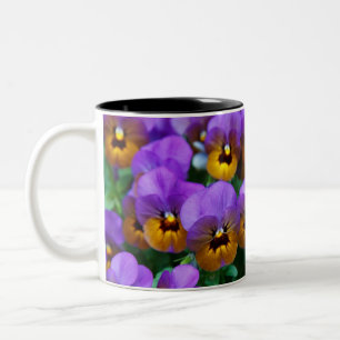 Tasse 2 Couleurs Pensées violettes et dorées