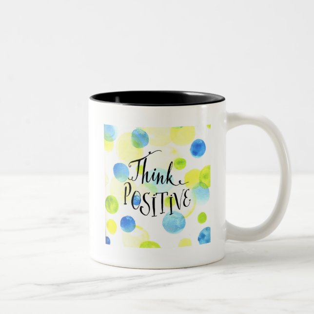 Tasse 2 Couleurs Penser positif (Droit)