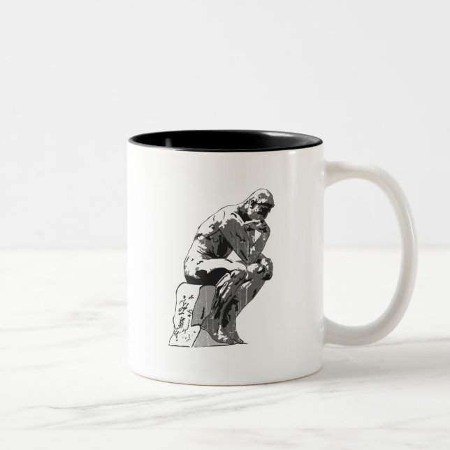 Tasse 2 Couleurs penseur (Droit)