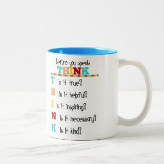 Tasse 2 Couleurs Pensez avant que vous parliez