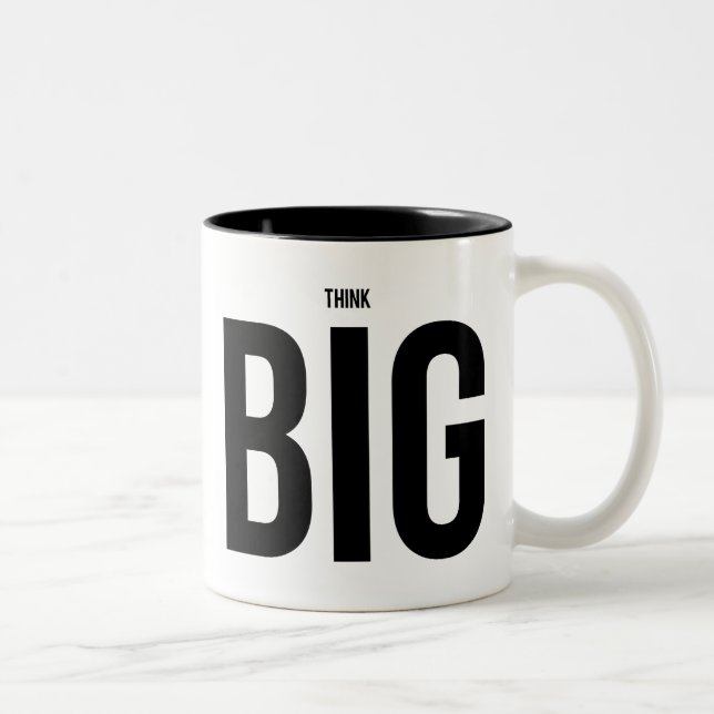 Tasse 2 Couleurs Pensez GRAND (Droit)