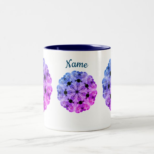 Tasse 2 Couleurs Peony Flower Art personnalisé (Centre)