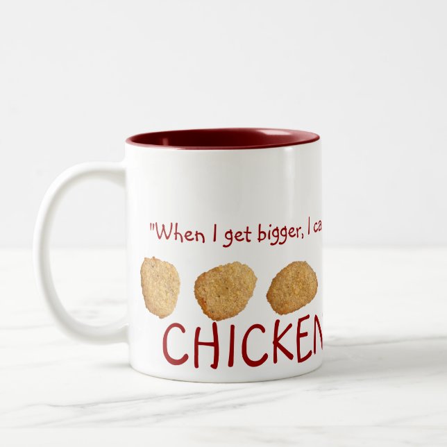 Tasse 2 Couleurs "Pépites de poulet" (Gauche)