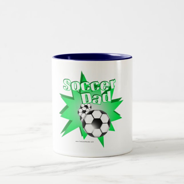 Tasse 2 Couleurs Père de Soccer (Centre)