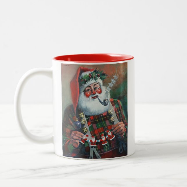 Tasse 2 Couleurs Père Noël avec de la confiture Garland (Gauche)