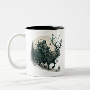 Tasse 2 Couleurs Père Noël avec Elk irlandais