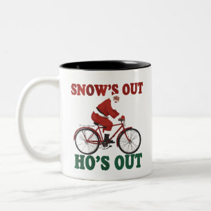 Tasse 2 Couleurs Père Noël drôle de Noël Père Noël est sorti Ho est