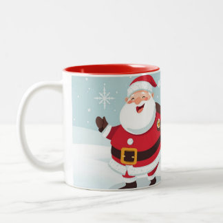 Tasse 2 Couleurs Père Noël et les rennes