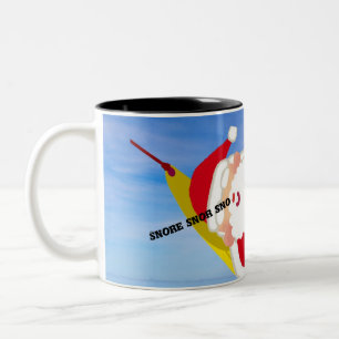 Tasse 2 Couleurs Père Noël réfrigération hamac & palmiers