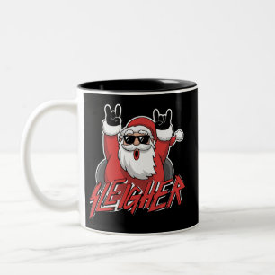 Tasse 2 Couleurs Père Noël tueur à gages Metal Noël drôle grêle 