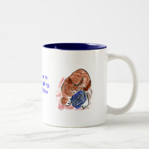 Tasse 2 Couleurs Périls du tricot - attaque et petit somme de fil