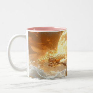 Tasse 2 Couleurs Perroquet Cacatoès Paysage de Rêve Fantastique