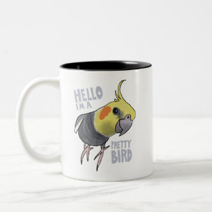 Tasse 2 Couleurs Perroquet élégant et drôle qui dit bonjour joli oi