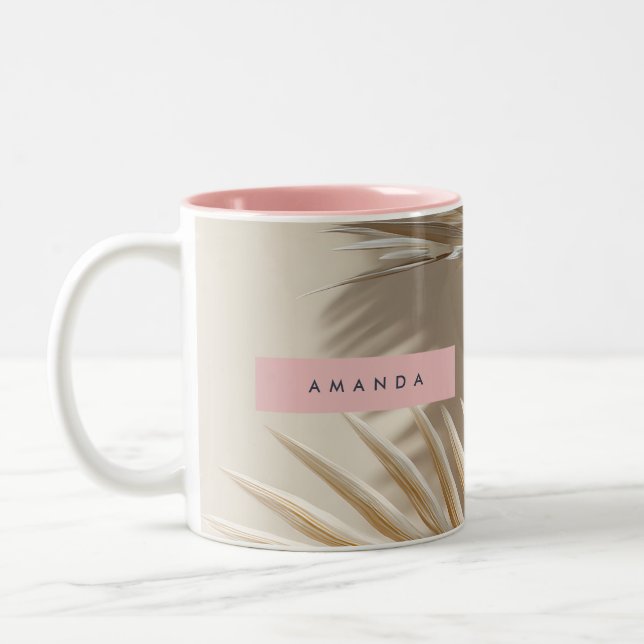 Tasse 2 Couleurs Personalized Elegant Palm Fronds Style (Gauche)