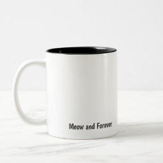 Tasse 2 Couleurs Personalized "Meow and Forever" Cat Lover's Coffee