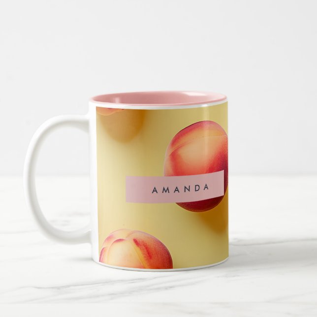 Tasse 2 Couleurs Personalized Sunny Peach Bliss (Gauche)