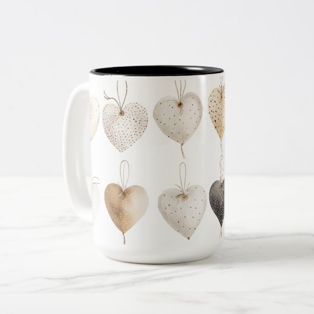 Tasse 2 Couleurs Personalized Valentine Coffee Mug (Devant gauche)