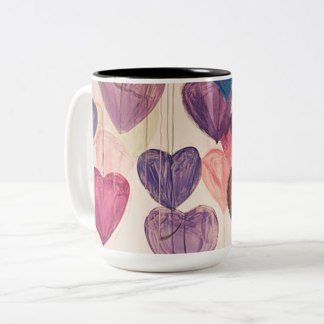 Tasse 2 Couleurs Personalized Valentine Coffee Mug (Devant gauche)