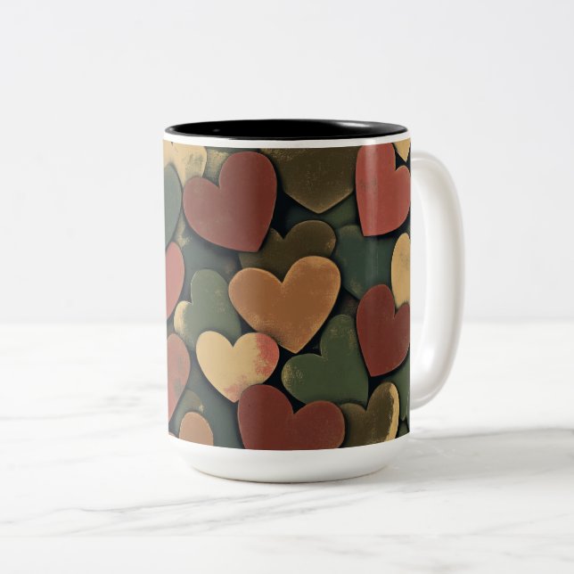 Tasse 2 Couleurs Personalized Valentine Coffee Mug (Devant droit)