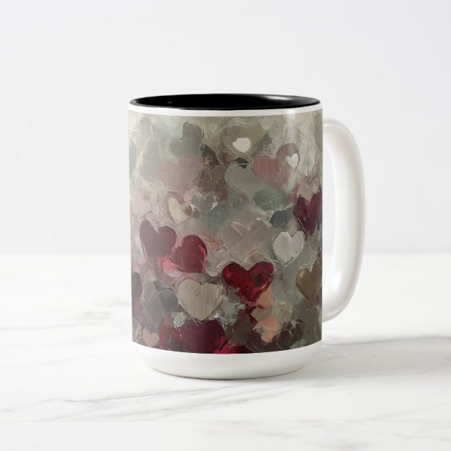 Tasse 2 Couleurs Personalized Valentine Coffee Mug (Devant droit)
