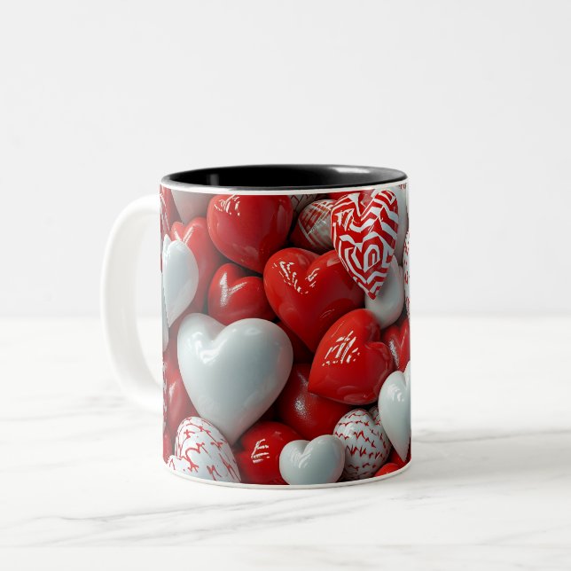 Tasse 2 Couleurs Personalized Valentine Coffee Mug (Devant gauche)