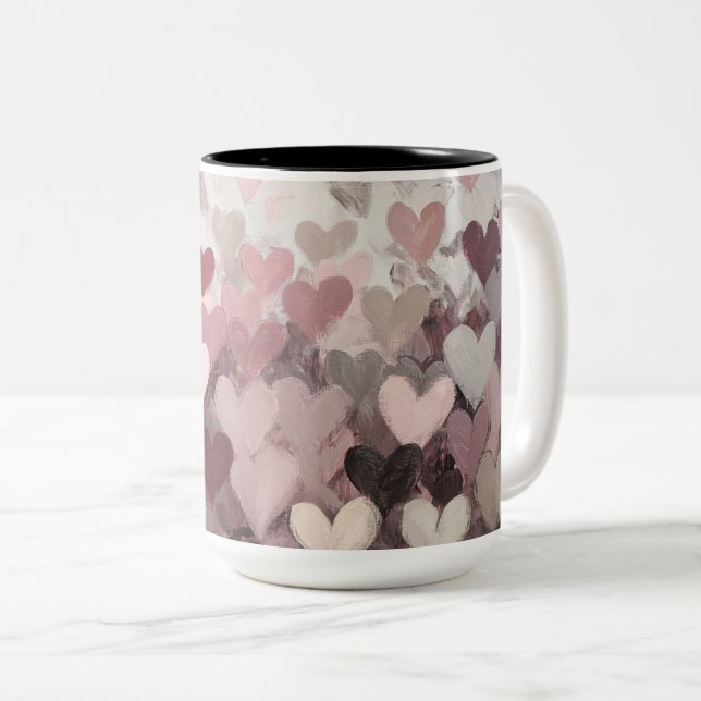 Tasse 2 Couleurs Personalized Valentine Coffee Mug (Devant droit)