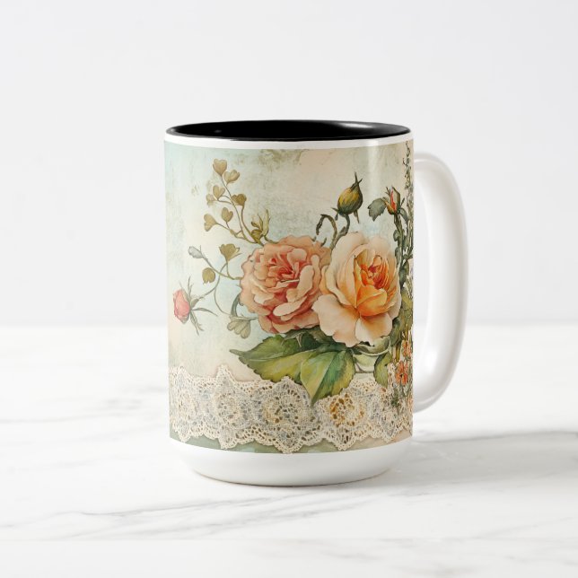 Tasse 2 Couleurs Personalized Valentine Coffee Mug (Devant droit)